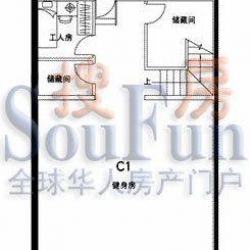 鸿华高尔夫庄园户型图C1户型地下室 2室1厅1卫