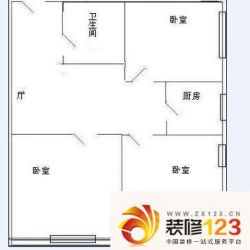 北洼路环保局宿舍 3室 户型图