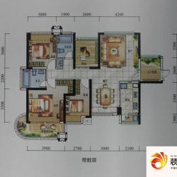 特发和平里户型图E户型奇数层户型图 3室2厅2卫1厨