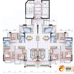 金山湖花园户型图3号小区302栋1单元01、02号房户型图 3室2厅2卫