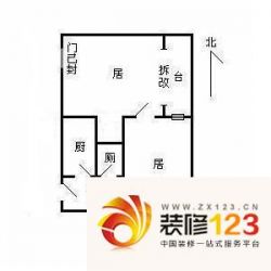 幸福三村户型图户型图 2室1厅1卫1厨