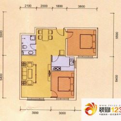 乌鲁木齐天悦龙庭天悦龙庭户型图a3户型 2室2厅1卫1厨图片大全-我的