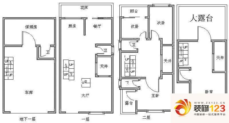 金水湖别墅 6室户型图