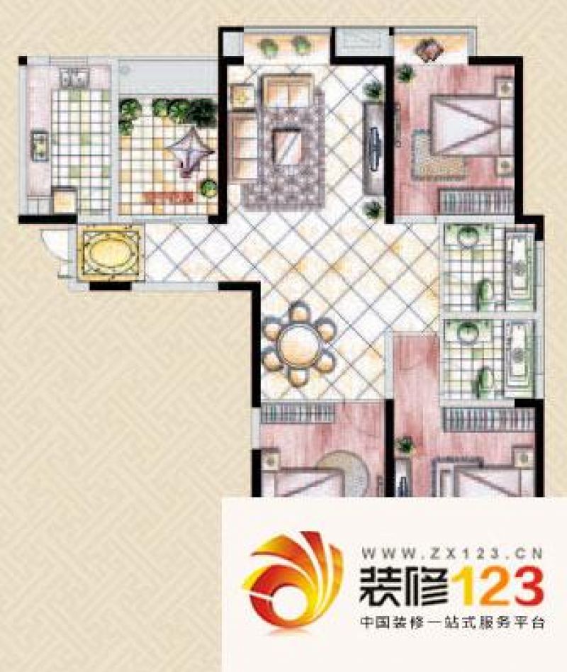 常州彩虹城彩虹城户型图观澜a2 2室2厅1卫1厨图片大全