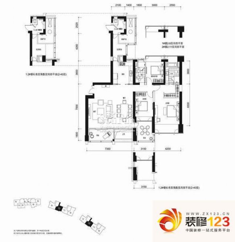 万象城悦府 0室 户型图