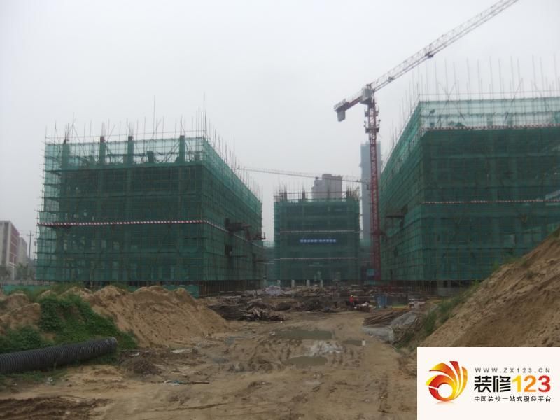 博仕后龙港城外景图工程进度（2013-04-25）