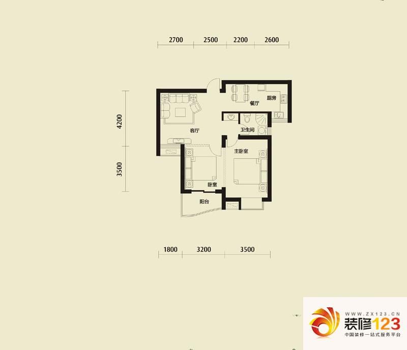 华发雅苑户型图a1户型 3室2厅2卫