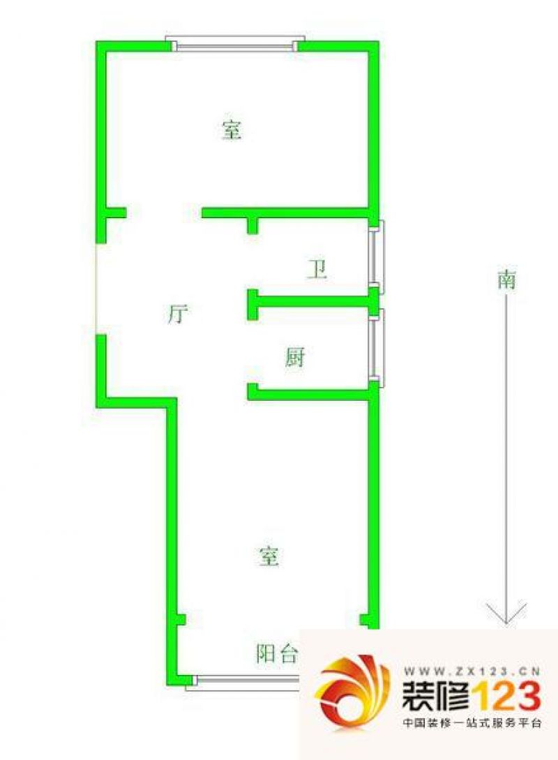 芳草园户型图 户型图 2室 2室2厅1卫1厨