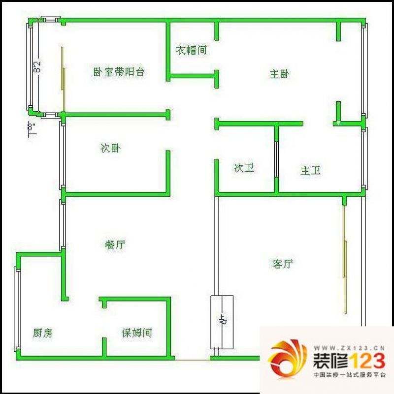 成都天鹅星座天鹅星座户型图户型图 1室2厅1卫1厨图片大全-我的小区