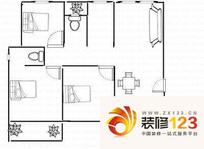 梦琴湾户型图3室 户型图 3室2厅2卫1厨