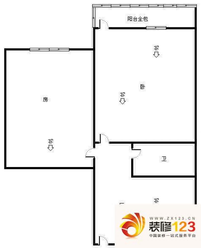 观音塘小区户型图2室 户型图 2室1卫1厨