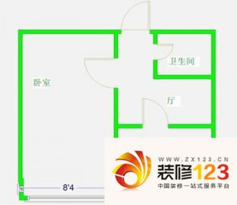 广泉小区户型图户型图 1室1厅1卫1厨