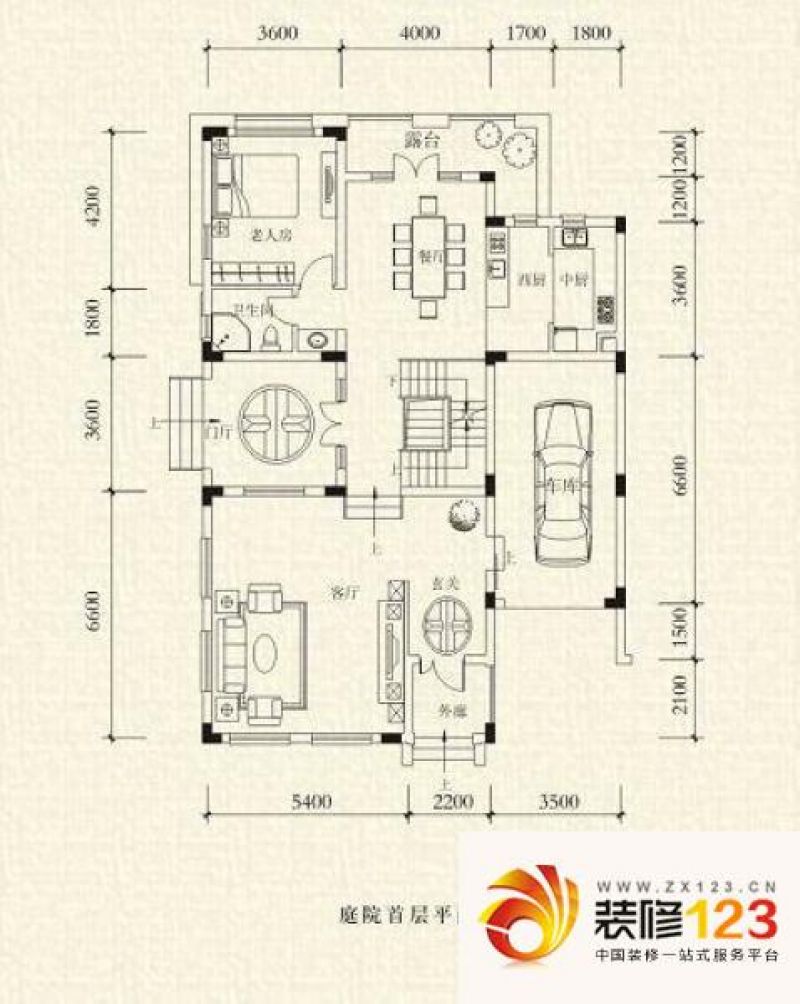 中铁置业水映加州户型图d2庭院首层户型图 7室5厅5卫2厨