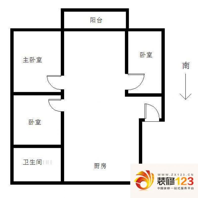 江苏油田石油山庄 3室 户型图