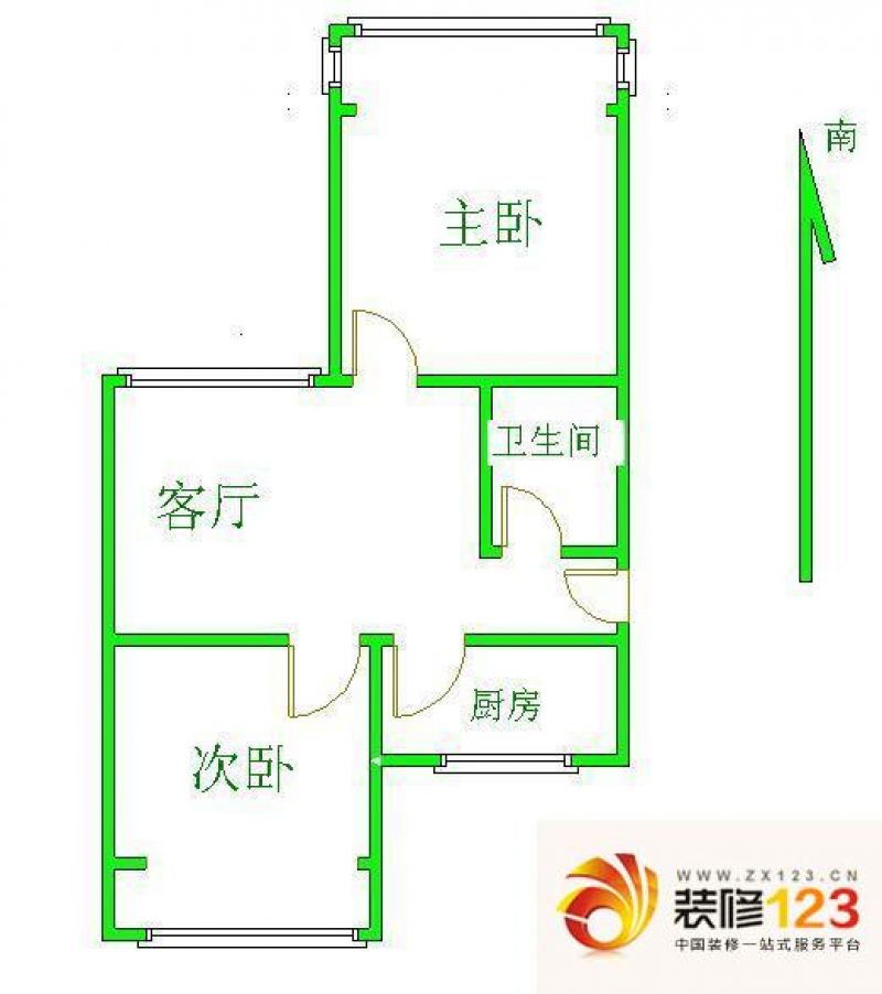 京铁家园户型图户型图 3室2厅2卫1厨