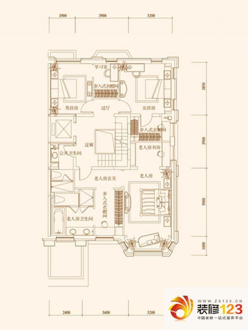 鸿坤林语墅户型图联排s-9户型地下二层平面图