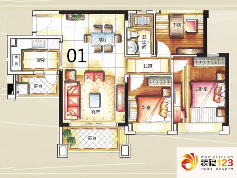 锦绣半岛9座01户型户型图