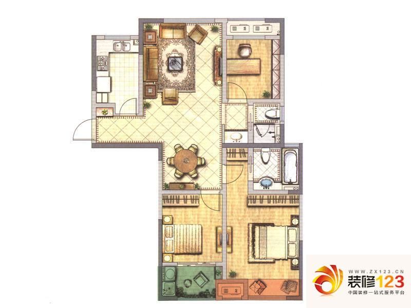 常州金新御园金新御园户型图37#别墅家配图-model-中间户-地下一层