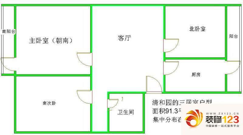 北京清和园清和园 0室 户型图图片大全-我的小区-北京装信通网