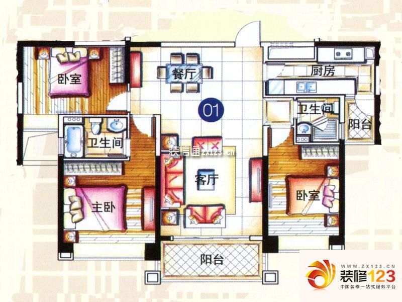 增城锦绣御景国际锦绣御景国际1期9幢标准层04户型户型图图片大全-我