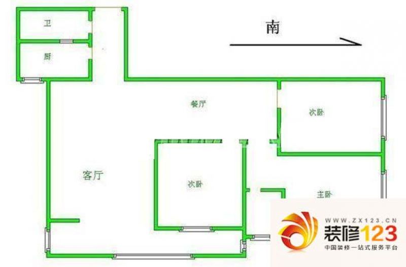 紫东苑户型图户型图 3室2厅2卫1厨