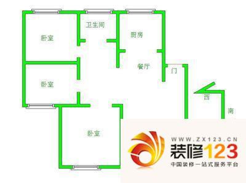 宜兴丰硕苑丰硕苑户型图2室 户型图 2室2厅1卫1厨图片大全-我的小区