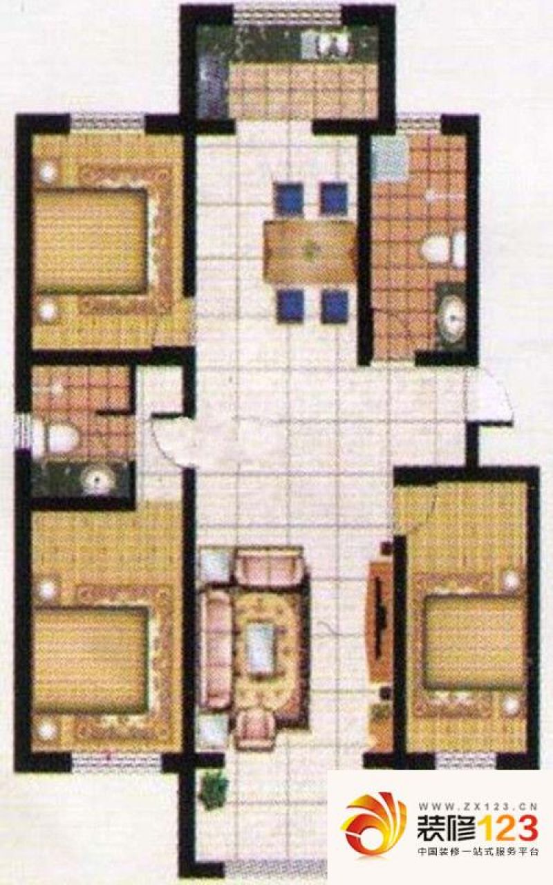 乌鲁木齐天悦龙庭天悦龙庭户型图a5户型 1室1厅1卫1厨图片大全-我的