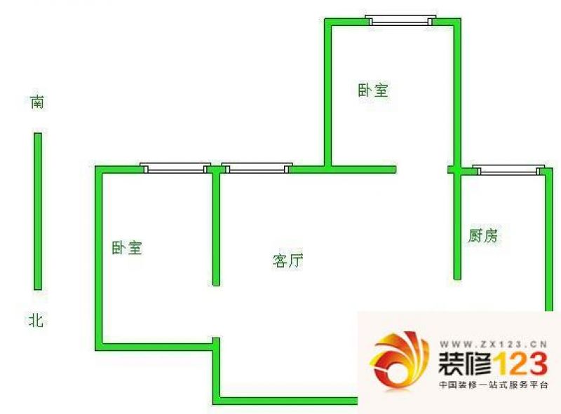 望园西里户型图户型图 2室1厅1卫1厨