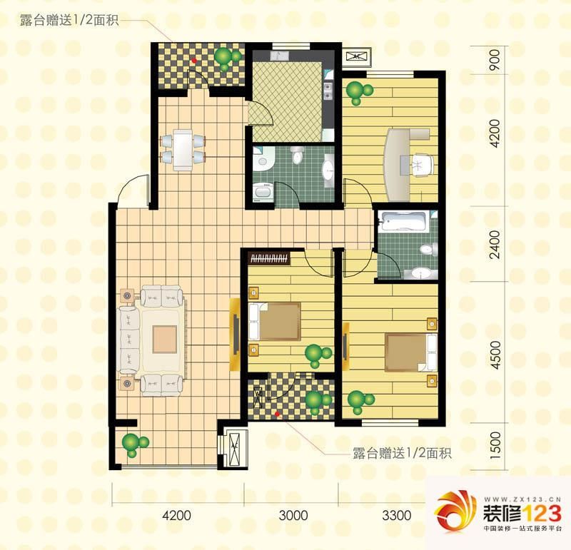 沈阳名仕雅居名仕雅居户型图 标准层平层示意图 图片