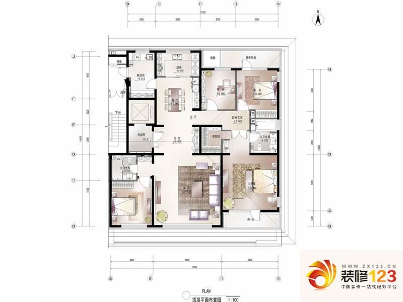 五矿万科如园a首层户型图