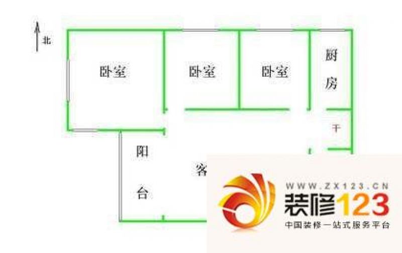 杏林苑户型图户型图 3室1厅1卫1厨