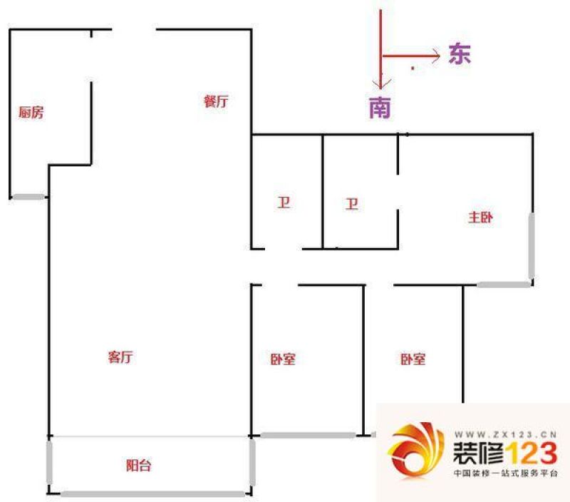 五道口嘉园 0室 户型图