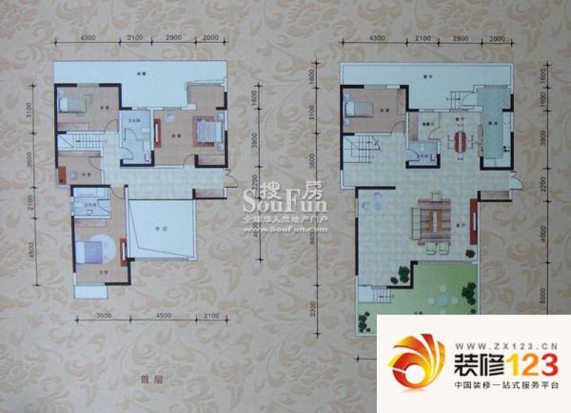 兰州鸿运润园鸿运润园户型图c2区 cc-3 148o 4室2厅2卫1厨图片大全-我