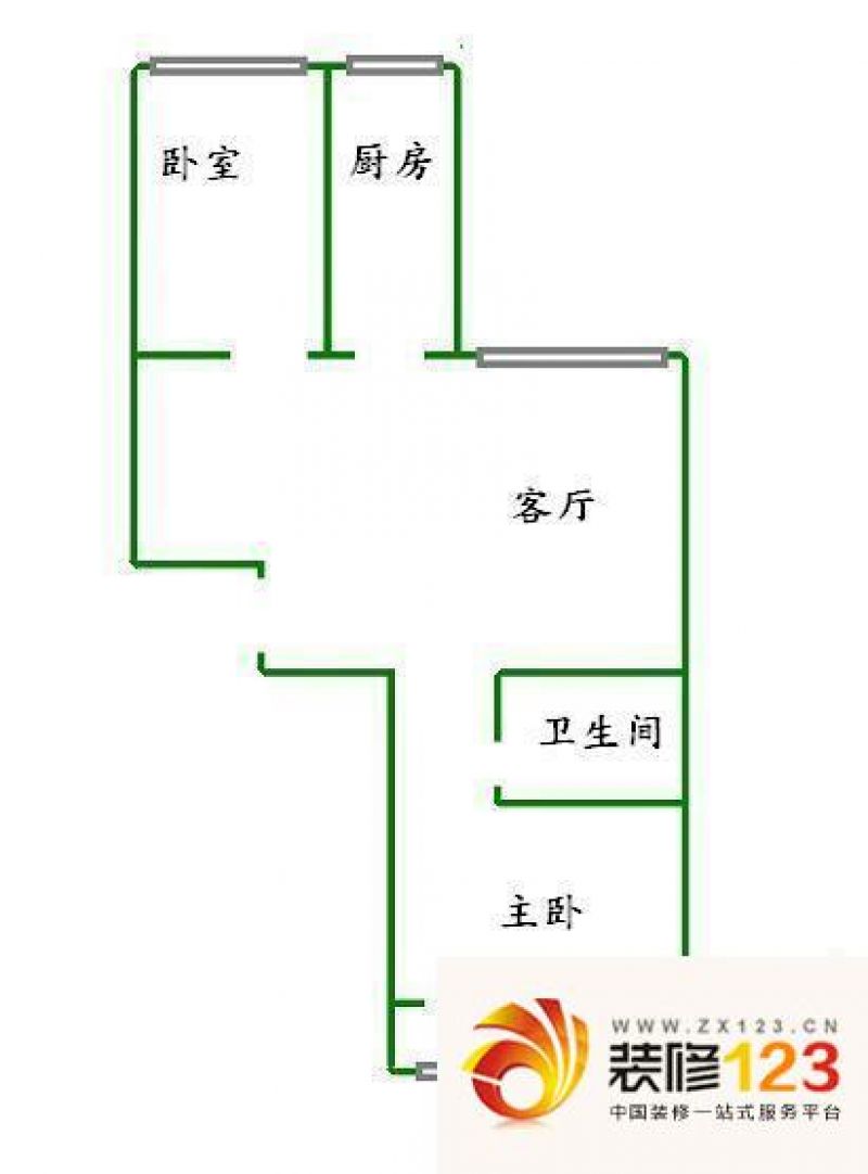 大羊坊小区 2室 户型图