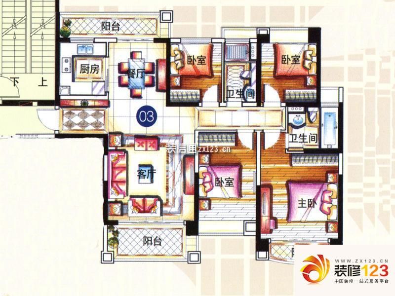 锦绣御景国际城央华府二期5座03户型户型图