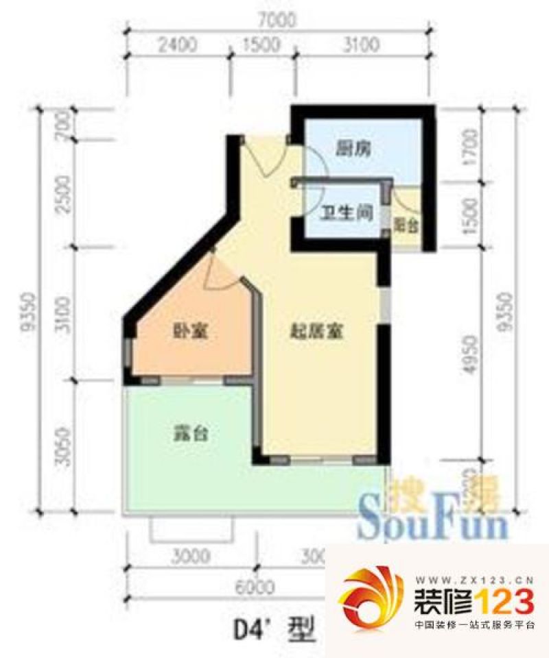 厦门集美滨水小区集美滨水小区户型图144 3室2厅1卫1厨图片大全-我的