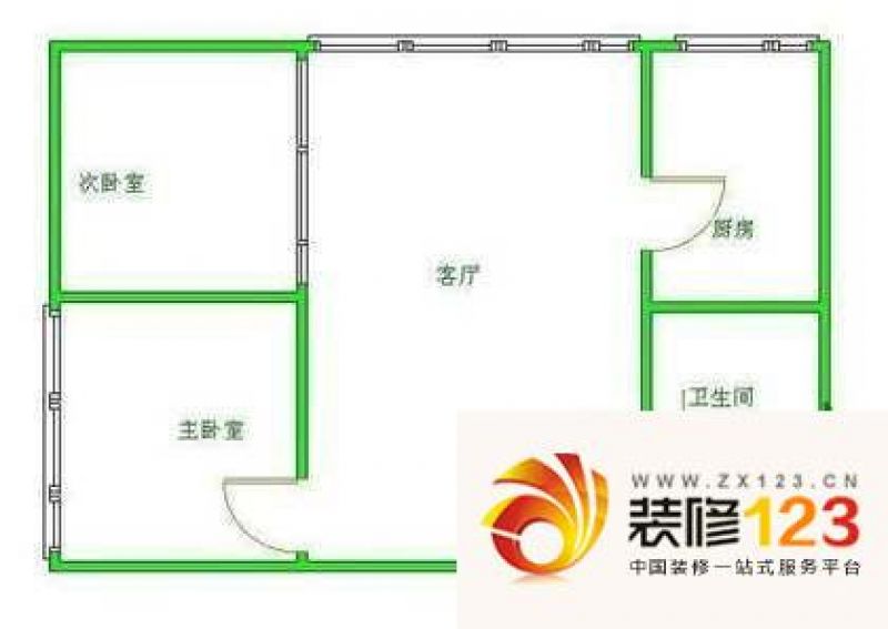 杏林苑户型图户型图 2室1厅1卫1厨