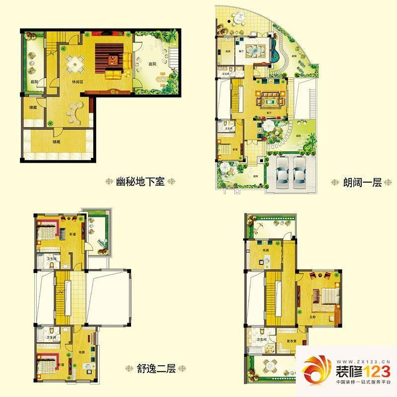 溪湖小镇户型图宽庭香墅户型 8室2厅5卫1厨