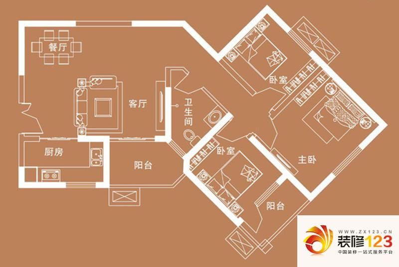 绿城水岸名苑B东户型户型图