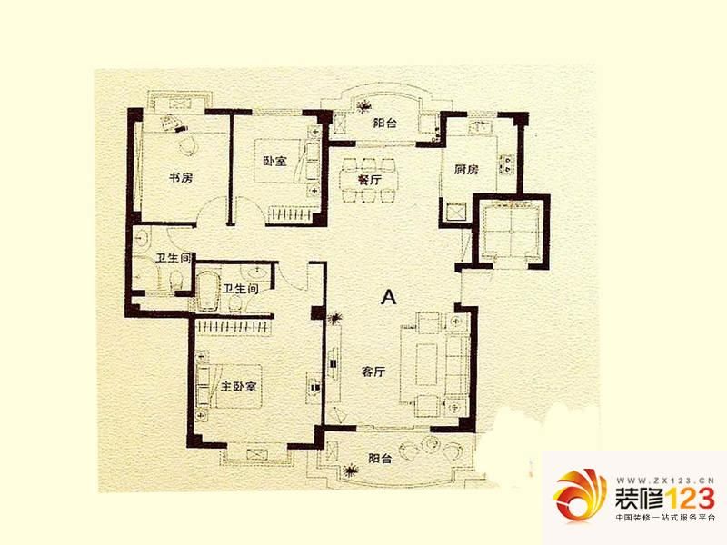 明发滨江新城a户型户型图