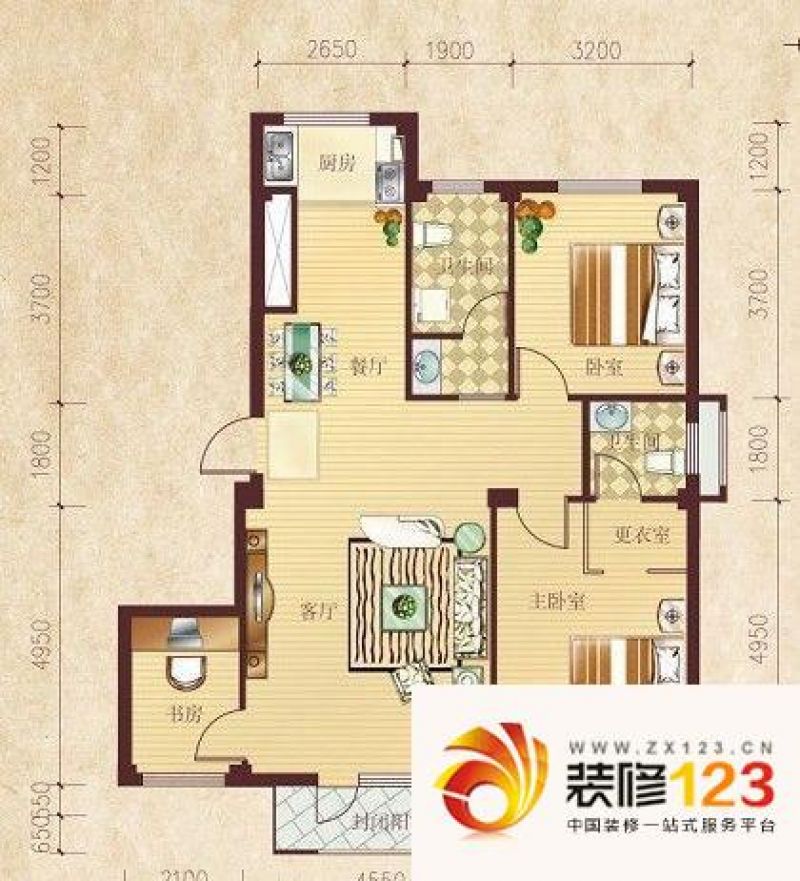 隆成壹品户型图3室户型图 3室2厅2卫1厨