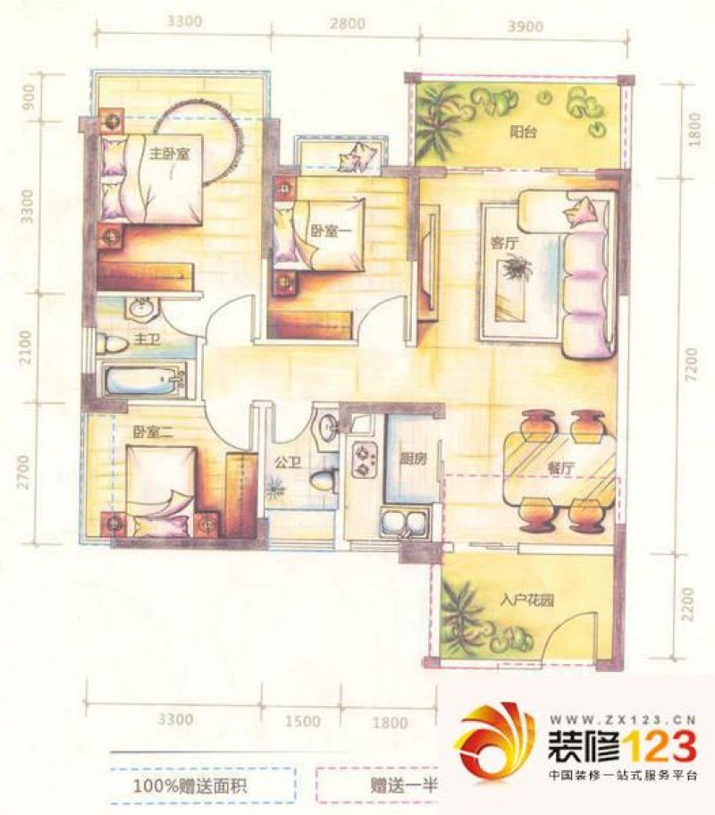 华晟豪庭c座05,06,09户型户型图