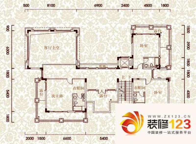 惠州润园润园二期a户型三房户型图图片大全-我的小区