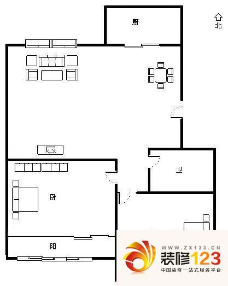 新馨家园 2室户型图