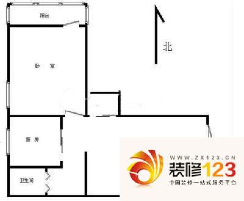 石油大院户型图户型图 1室1厅1卫1厨