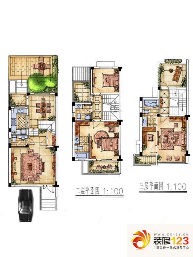 绿洲天逸城户型图璞墅2期户型图 4室2厅3卫1厨