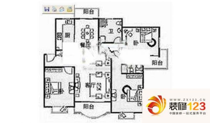 金沙雅苑A户型户型图