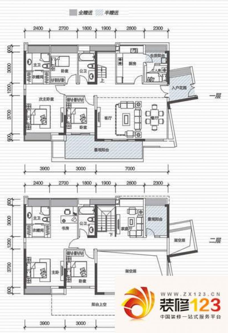 中信水岸城c2户型户型图