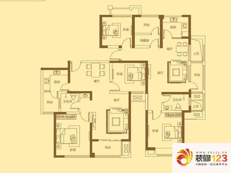 建业贰号城邦b1-1 b1-2户型图