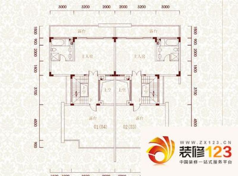 惠州润园润园二期a户型三房户型图图片大全-我的小区